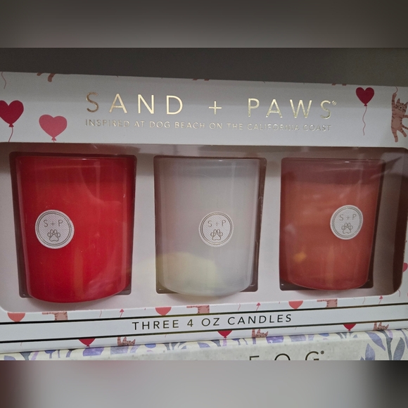Red, White, and Pink Candle Set - Picture 1 of 2